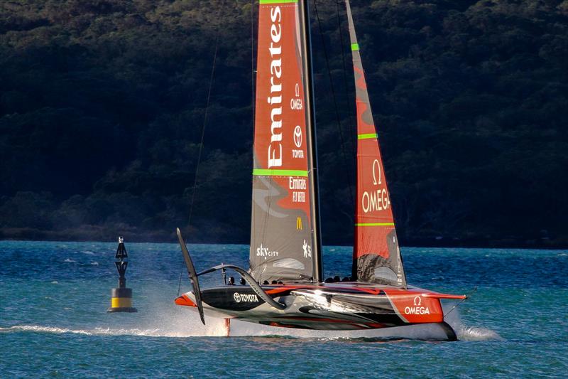 Te Aihe - AC75 - Emirates Team New Zealand - July 12, 2020 - Waitemata Harbour, Auckland, New Zealand photo copyright Richard Gladwell / Sail-World.com taken at Royal New Zealand Yacht Squadron and featuring the AC75 class