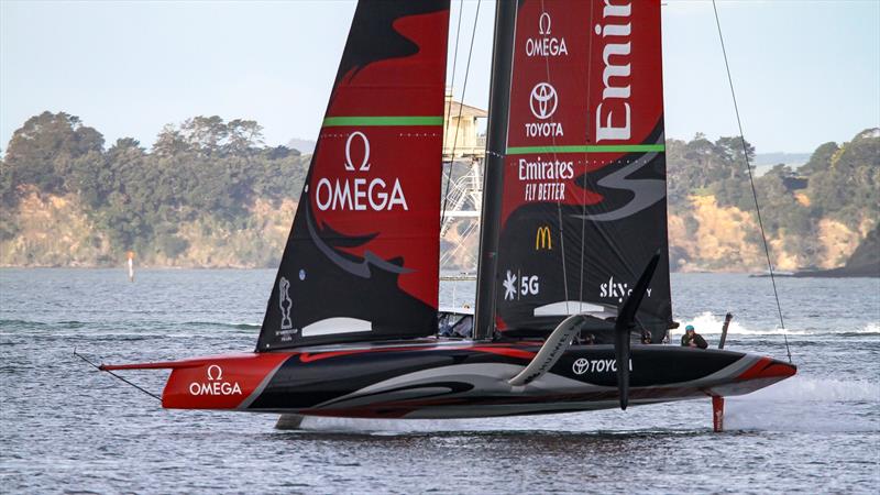 Te Aihe - AC75 - Emirates Team New Zealand - July 13, 2020 - Waitemata Harbour, Auckland, New Zealand photo copyright Richard Gladwell / Sail-World.com taken at Royal New Zealand Yacht Squadron and featuring the AC75 class