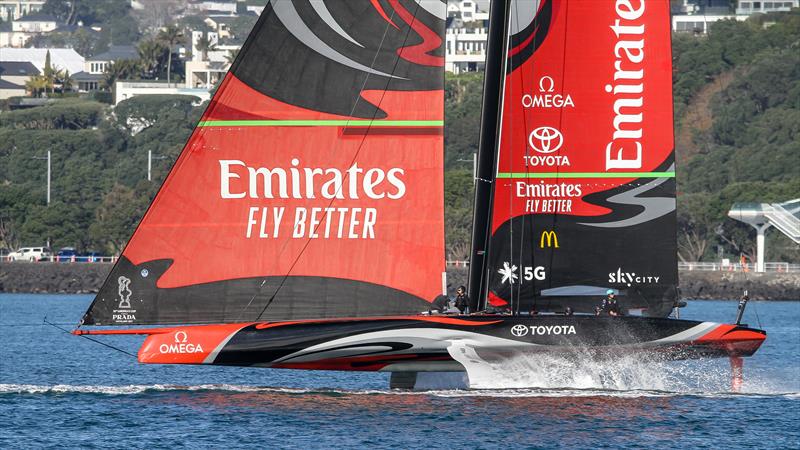 Te Aihe - AC75 - Emirates Team New Zealand - July 13, 2020 - Waitemata Harbour, Auckland, New Zealand - photo © Richard Gladwell / Sail-World.com