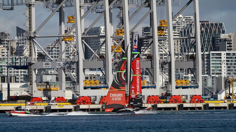 Te Aihe - AC75 - Emirates Team New Zealand - July 13, 2020 - Waitemata Harbour, Auckland, New Zealand photo copyright Richard Gladwell / Sail-World.com taken at Royal New Zealand Yacht Squadron and featuring the AC75 class