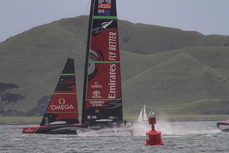 Te Aihe - AC75 - Emirates Team New Zealand - July 15, 2020 - Waitemata Harbour, Auckland, New Zealand photo copyright Richard Gladwell / Sail-World.com taken at Royal New Zealand Yacht Squadron and featuring the AC75 class