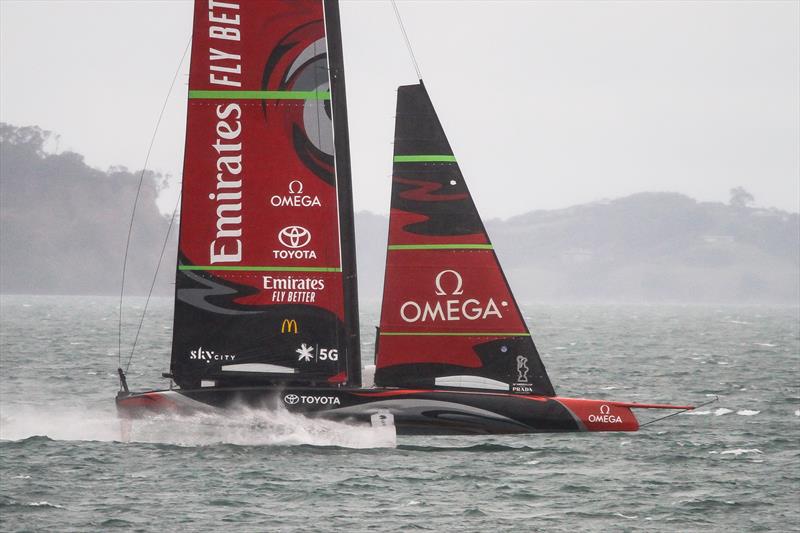 Te Aihe - AC75 - Emirates Team New Zealand - July 15, 2020 - Waitemata Harbour, Auckland, New Zealand photo copyright Richard Gladwell / Sail-World.com taken at Royal New Zealand Yacht Squadron and featuring the AC75 class