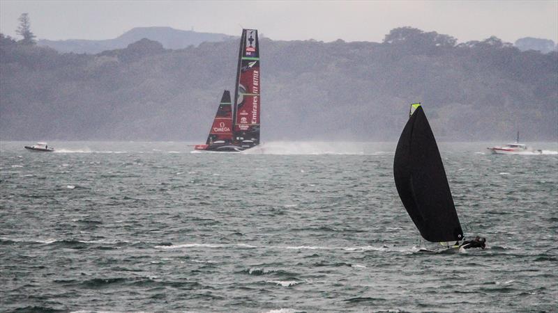 Te Aihe - AC75 - Emirates Team New Zealand - July 15, 2020 - Waitemata Harbour, Auckland, New Zealand photo copyright Richard Gladwell / Sail-World.com taken at Royal New Zealand Yacht Squadron and featuring the AC75 class