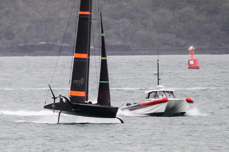 Emirates Team NZ's test boat Te Kahu  test sailing - July 21, 2020 - Waitemata Harbour - photo © Richard Gladwell / Sail-World.com