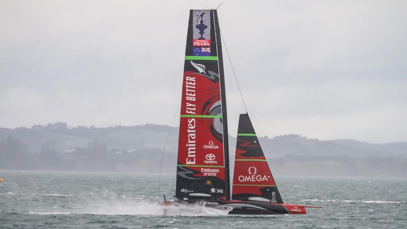 Te Aihe - AC75 - Emirates Team New Zealand - July 15, Waitemata Harbour, Auckland, New Zealand photo copyright Richard Gladwell / Sail-World.com taken at Royal New Zealand Yacht Squadron and featuring the AC75 class