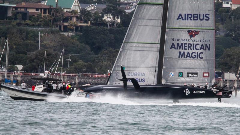 American Magic - Waitemata Harbour - Auckland - America's Cup 36 - July 28, 2020 photo copyright Richard Gladwell / Sail-World.com taken at Royal New Zealand Yacht Squadron and featuring the AC75 class