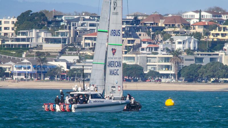 American Magic - Waitemata Harbour - Auckland - America's Cup 36 - August 3, 2020 photo copyright Richard Gladwell / Sail-World.com taken at Royal New Zealand Yacht Squadron and featuring the AC75 class