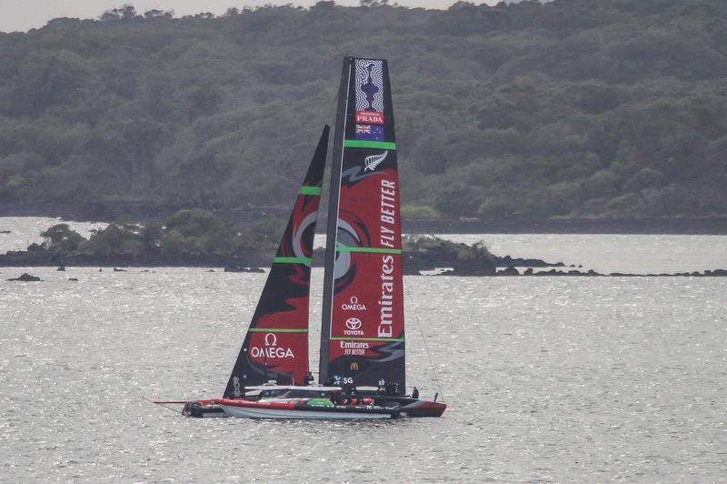 Te Aihe - AC75 - Emirates Team New Zealand with #1 jib hoisted and no Code Zero- August 10, 2020, Waitemata Harbour, Auckland, New Zealand - photo © Richard Gladwell / Sail-World.com