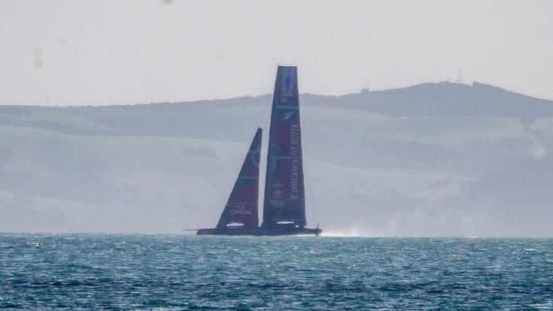 Te Aihe - Study shot - AC75 practice Hauraki Gulf - August 13, 2020 - 36th America's Cup photo copyright Richard Gladwell / Sail-World.com taken at Royal New Zealand Yacht Squadron and featuring the AC75 class