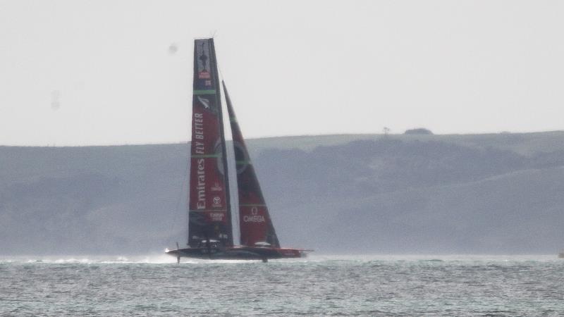 Te Aihe - Study shot - AC75 practice Hauraki Gulf - August 13, 2020 - 36th America's Cup - photo © Richard Gladwell / Sail-World.com