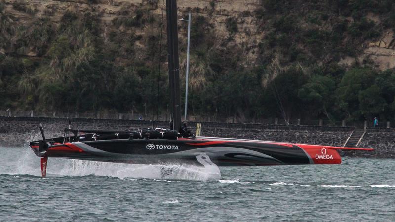 Te Aihe - AC75 - Emirates Team New Zealand - August 14, 2020 , Waitemata Harbour, Auckland, New Zealand photo copyright Richard Gladwell / Sail-World.com taken at Royal New Zealand Yacht Squadron and featuring the AC75 class