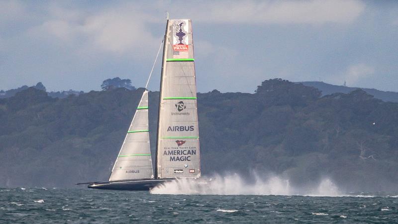 American Magic - Defiant  - Auckland - August 17, 2020 - Waitemata Harbour - 36th America's Cup photo copyright Richard Gladwell / Sail-World.com taken at Royal New Zealand Yacht Squadron and featuring the AC75 class