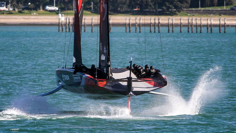 Te Aihe, Emirates Team New Zealand - October 05, 2020 - Waitemata Harbour - America's Cup 36 photo copyright Richard Gladwell / Sail-World.com taken at Royal New Zealand Yacht Squadron and featuring the AC75 class