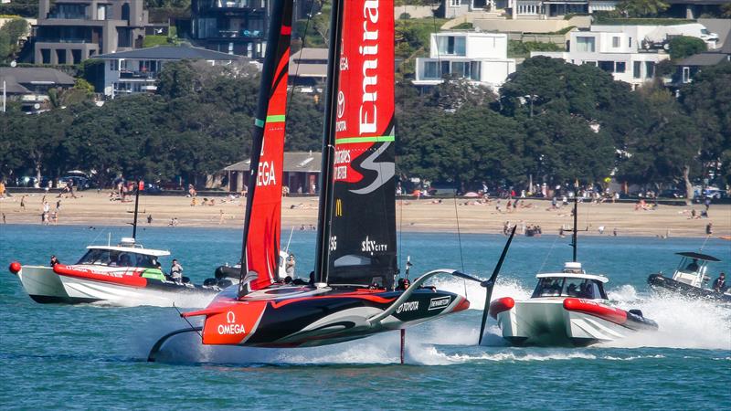 Te Aihe, Emirates Team New Zealand - October 05, 2020 - Waitemata Harbour - America's Cup 36 photo copyright Richard Gladwell / Sail-World.com taken at Royal New Zealand Yacht Squadron and featuring the AC75 class