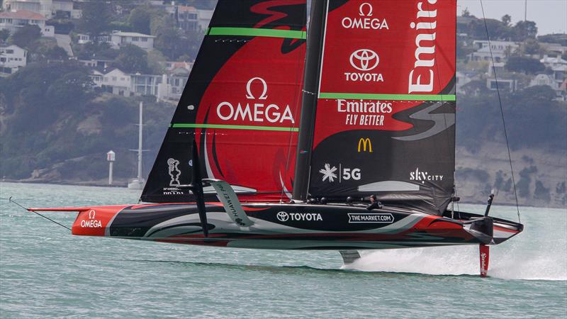 Te Aihe - Emirates Team New Zealand - October 7,  2020 - Waitemata Harbour photo copyright Richard Gladwell / Sail-World.com taken at Royal New Zealand Yacht Squadron and featuring the AC75 class