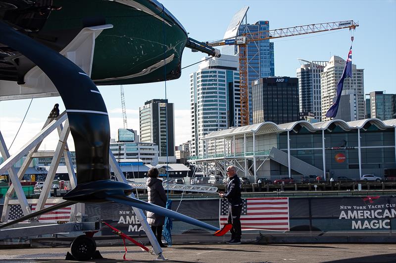 Patriot - American Magic - launching October 16, 2020, America's Cup 36, Auckland - photo © Richard Gladwell / Sail-World.com