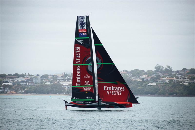 Emirates Team NZ - AC75 - training Waitemata Harbour, November 30, 2020 - 36th America's Cup photo copyright Craig Butland taken at Royal New Zealand Yacht Squadron and featuring the AC75 class