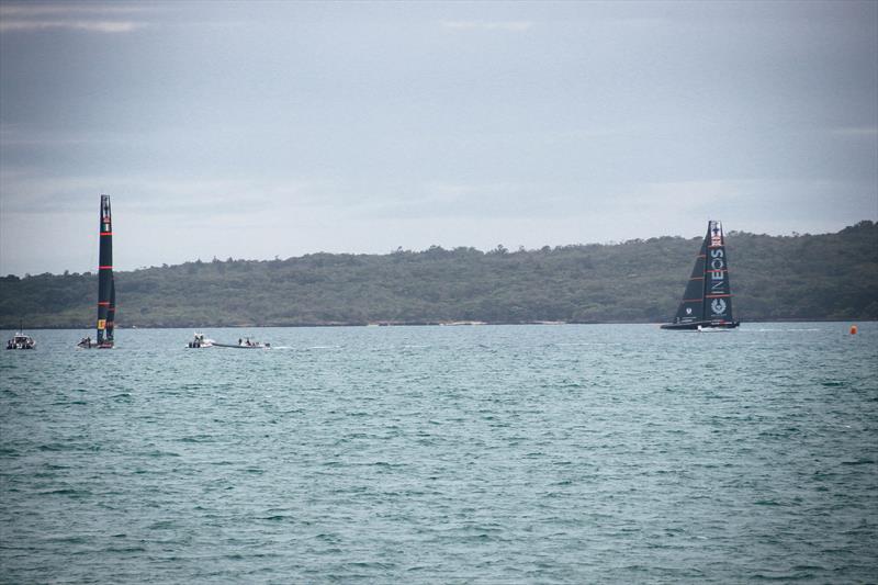 Luna Rossa & INEOS Team UK - AC75 - training Waitemata Harbour, November 30, 2020 - 36th America's Cup - photo © Craig Butland