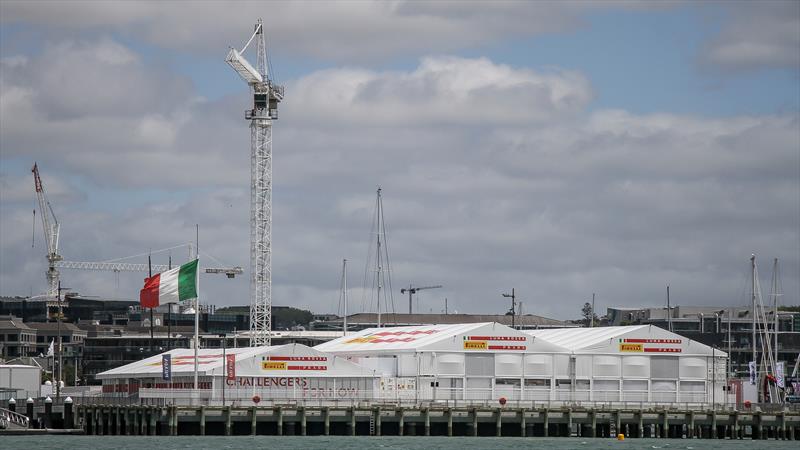 Luna Rossa Prada Pirelli base - December 11, 2020, - Waitemata Harbour - America's Cup 36 photo copyright Richard Gladwell / Sail-World.com taken at Royal New Zealand Yacht Squadron and featuring the AC75 class