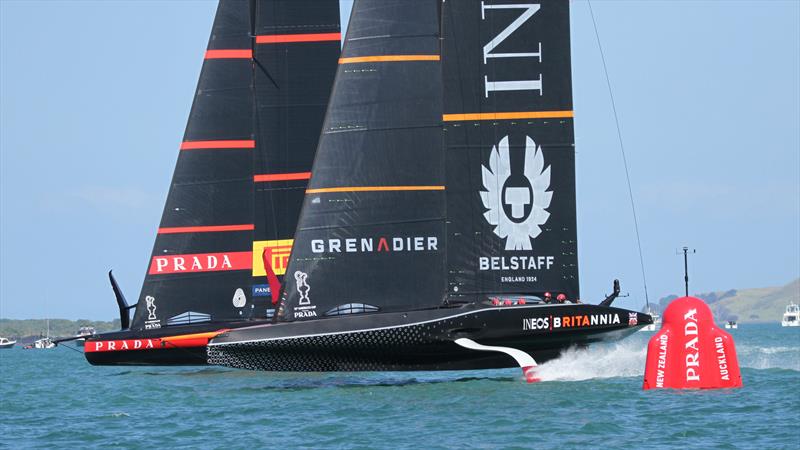 Start - race 1 - INEOS Team UK and Luna Rossa - America's Cup World Series - Day 3 - Waitemata Harbour - December 19, 2020 - 36th Americas Cup presented by Prada - photo © Richard Gladwell / Sail-World.com
