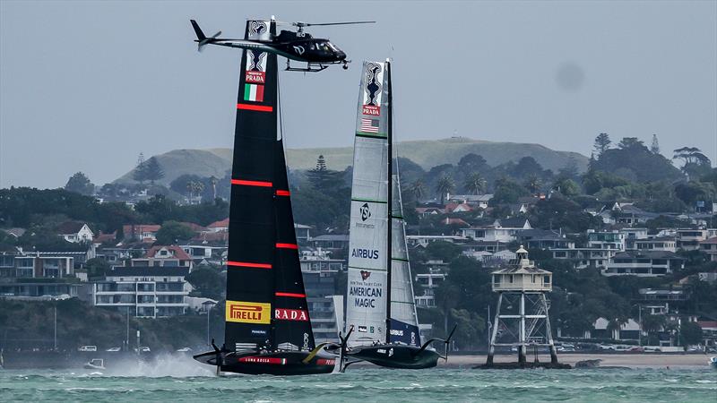 Luna Rossa Prada Pirelli and American Magic - ACWS December 2020 - Waitemata Harbour - Auckland - 36th America's Cup - photo © Richard Gladwell / Sail-World.com