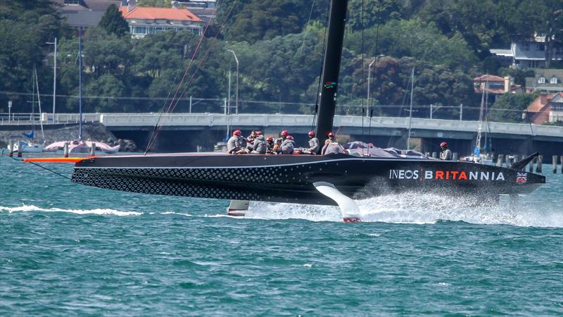 INEOS Team UK - exits the Waitemata Harbour - December 30, 2020 - 36th America's Cup photo copyright Richard Gladwell / Sail-World.com taken at Royal New Zealand Yacht Squadron and featuring the AC75 class