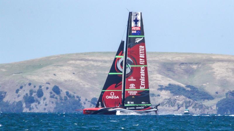 Emirates Team New Zealand - January 5, 2020 - Hauraki Gulf - America's Cup 36 photo copyright Richard Gladwell / Sail-World.com taken at Royal New Zealand Yacht Squadron and featuring the AC75 class