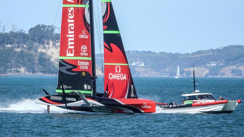 Emirates Team New Zealand - January 5, 2020 - Hauraki Gulf - America's Cup 36 photo copyright Richard Gladwell / Sail-World.com taken at Royal New Zealand Yacht Squadron and featuring the AC75 class