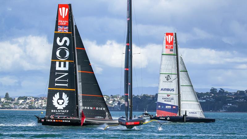 INEOS Team UK, American Magic, Luna Rossa  - Waitemata Harbour - January 8, 2021 - 36th America's Cup - photo © Richard Gladwell / Sail-World.com