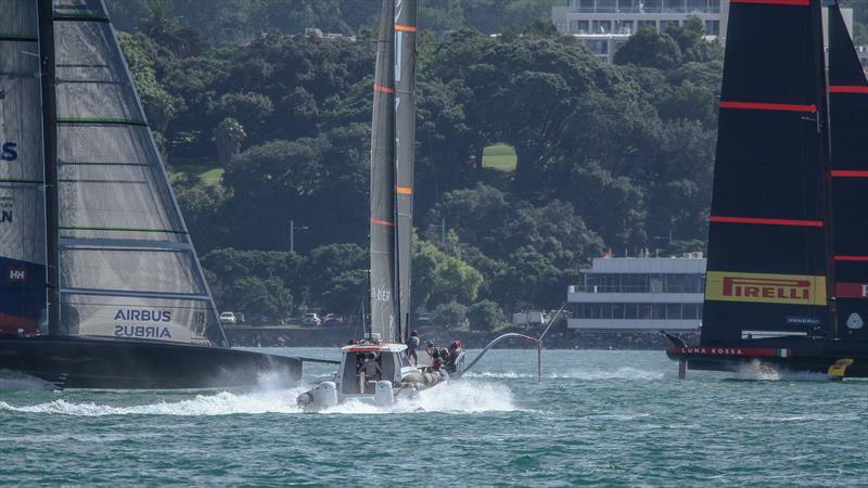 INEOS Team UK, American Magic, Luna Rossa  - Waitemata Harbour - January 8, 2021 - 36th America's Cup - photo © Richard Gladwell / Sail-World.com