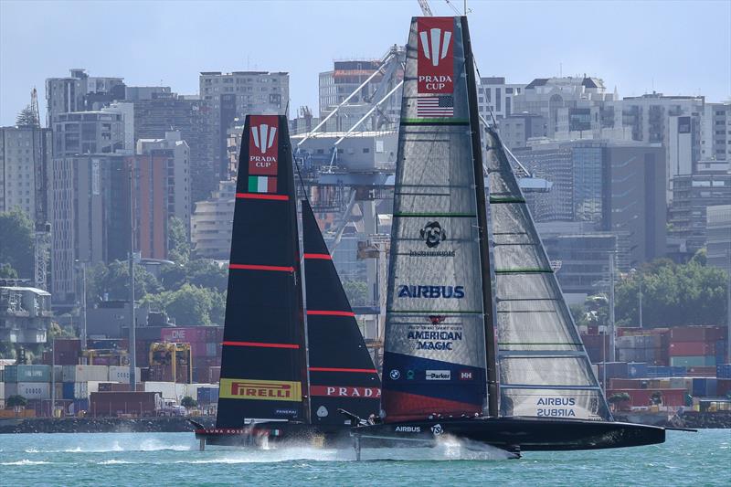 American Magic and Luna Rossa  - Waitemata Harbour - January 8, 2021 - 36th America's Cup - photo © Richard Gladwell / Sail-World.com