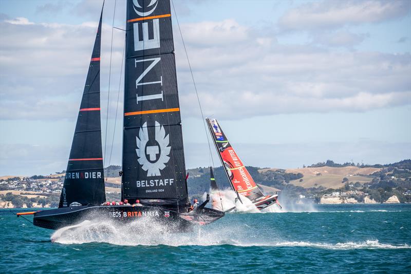 Emirates Team New Zealand cartwheel - Practice Day 1 - January 11, 2021 - America's Cup 36 photo copyright C Gregory taken at Royal New Zealand Yacht Squadron and featuring the AC75 class