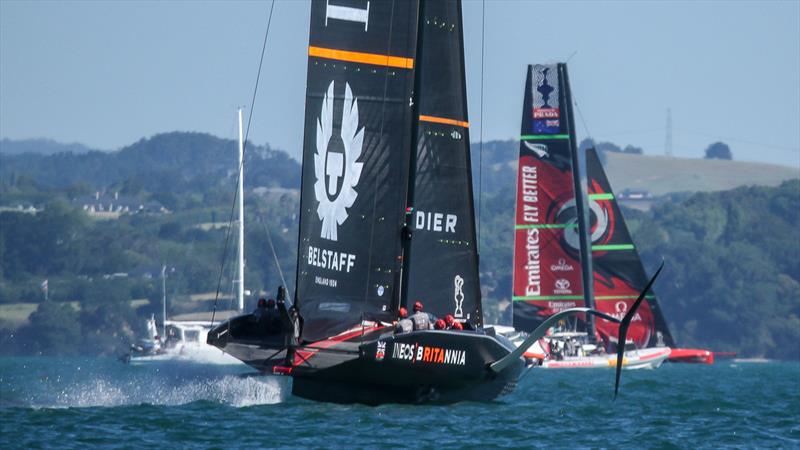 Luna Rossa - Prada Cup Finals - Day 3 - February, 20, - America's Cup 36 - Course E photo copyright Richard Gladwell / Sail-World.com taken at Royal New Zealand Yacht Squadron and featuring the AC75 class