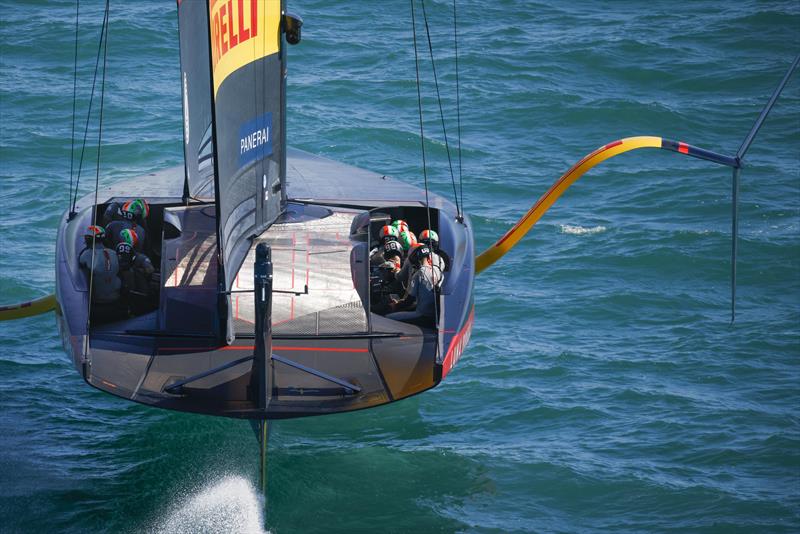 Luna Rossa shows the efficient end plate formed on the rig by the AC75 hull - America's Cup 36 - photo © COR 36 | Studio Borlenghi