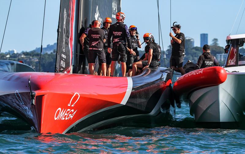 Emirates Team New Zealand - America's Cup - Day 3 - March 13, , Course A photo copyright Richard Gladwell / Sail-World.com taken at Royal New Zealand Yacht Squadron and featuring the AC75 class