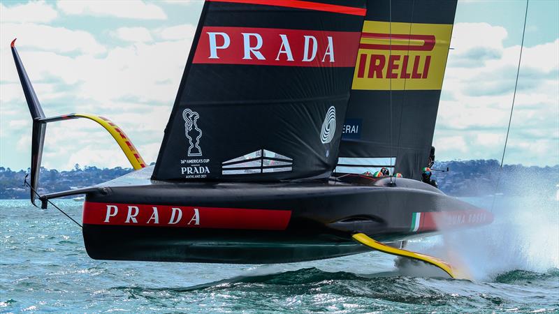 AC75 sails had to go from being 15% camber to get foiling to 0% to reduce drag - Luna Rossa - Hauraki Gulf - January 23, - Prada Cup  photo copyright Richard Gladwell / Sail-World.com / nz taken at Royal New Zealand Yacht Squadron and featuring the AC75 class