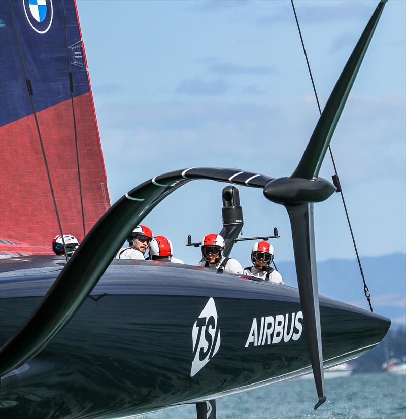 American Magic - featured small foils in contrast to the other three Challengers photo copyright Richard Gladwell / Sail-World.com taken at Royal New Zealand Yacht Squadron and featuring the AC75 class