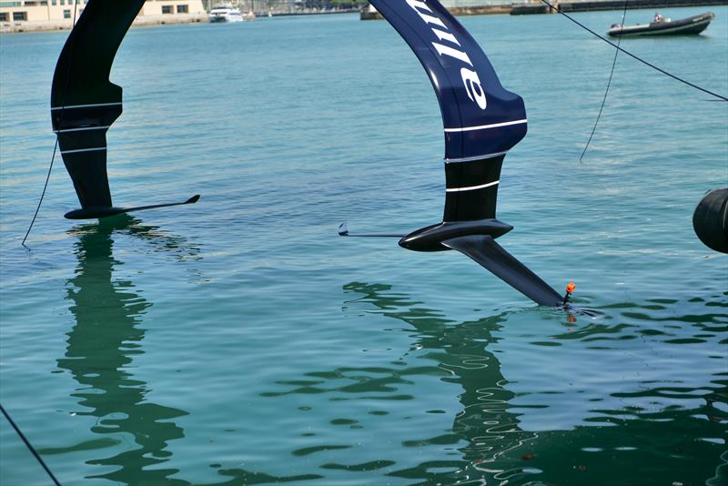 Wing foils - Alinghi Red Bull Racing - AC75 Boat Zero - launch - Barcelona - August 8, 2022 - photo © Alinghi Red Bull Racing