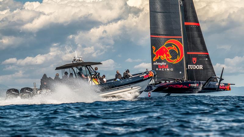 Alingi Red Bull Racing - Barcelona - September 30, 2022 photo copyright America's Cup/Alex Carabi taken at Société Nautique de Genève and featuring the AC75 class