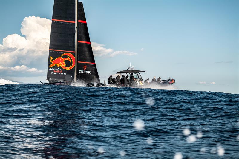 Alingi Red Bull Racing - Barcelona - September 30, 2022 photo copyright America's Cup/Alex Carabi taken at Société Nautique de Genève and featuring the AC75 class