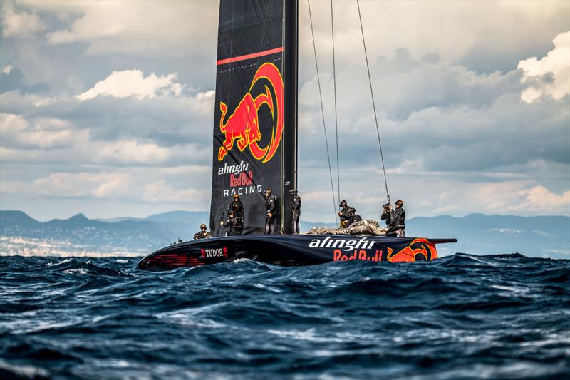 Alingi Red Bull Racing - Barcelona - September 30, 2022 photo copyright America's Cup/Alex Carabi taken at Société Nautique de Genève and featuring the AC75 class