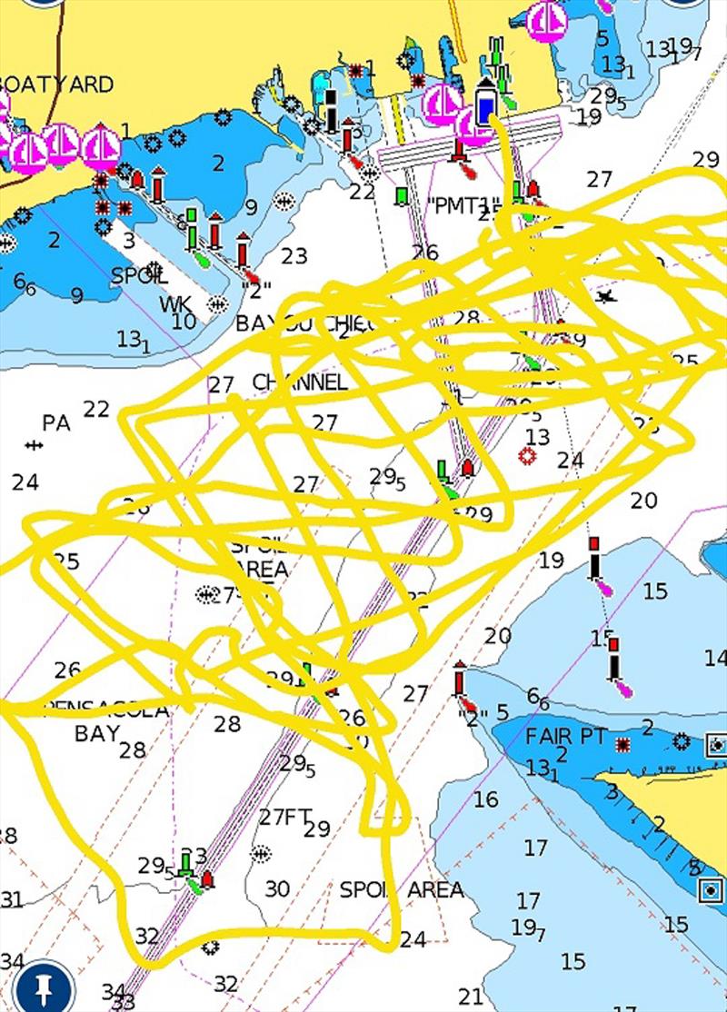 GPS Track - American Magic - AC75 - November 22, 2022 - Pensacola, Fl - photo © AC37 Joint Recon