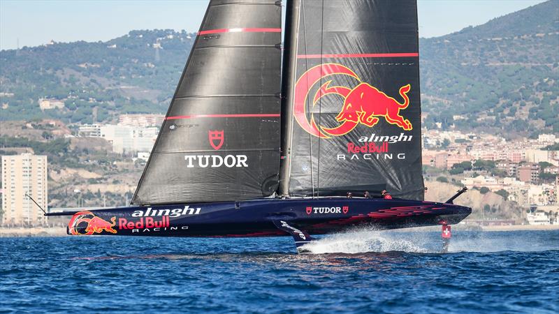 Back after six weeks off the water - Alinghi Red Bull Racing -  AC75 - January 12, 2023 - Barcelona photo copyright Alex Carabi / America's Cup taken at Société Nautique de Genève and featuring the AC75 class