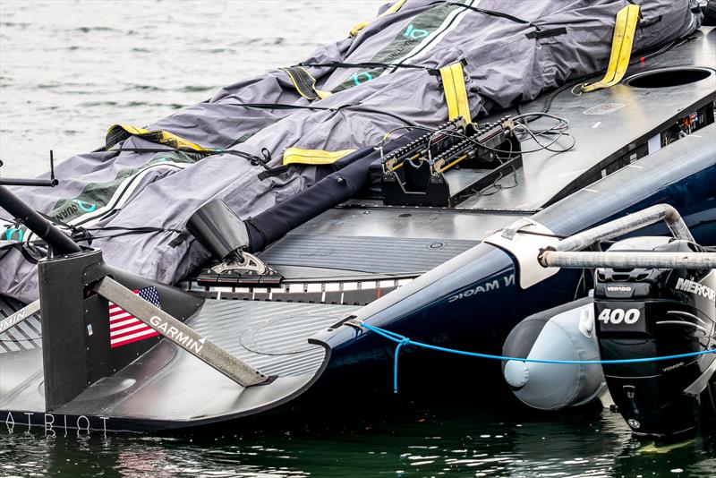 Mainsheet setup - American Magic - Patriot - AC75 - January 13, 2023 - Pensacola, Florida - photo © Paul Todd/America's Cup