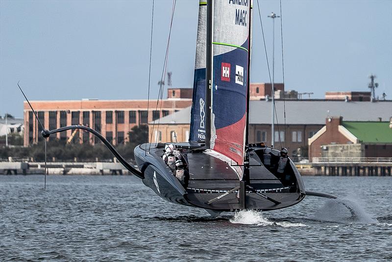 Lift-off - American Magic -  Patriot - AC75 - January 17, 2023 - Pensacola, Florida photo copyright Paul Todd/America's Cup taken at New York Yacht Club and featuring the AC75 class