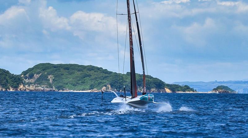 Approaching The Noises - Emirates Team NZ -  AC40-1|LEQ12 - January 17, 2023 - Hauraki Gulf - photo © AC37 Joint Recon