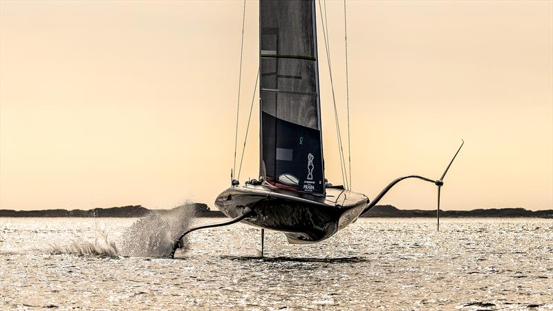 Foiling in light air - American Magic - Patriot - AC75 - January 19, 2023 - Pensacola, Florida - photo © Paul Todd/America's Cup