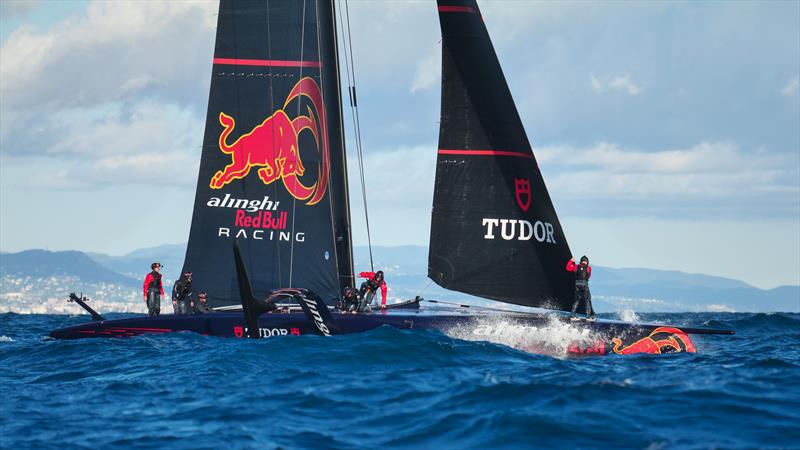 1-1.3mtr sea state - Alinghi Red Bull Racing - AC75 - January 20, 2023 - Barcelona - photo © Alex Carabi / America's Cup