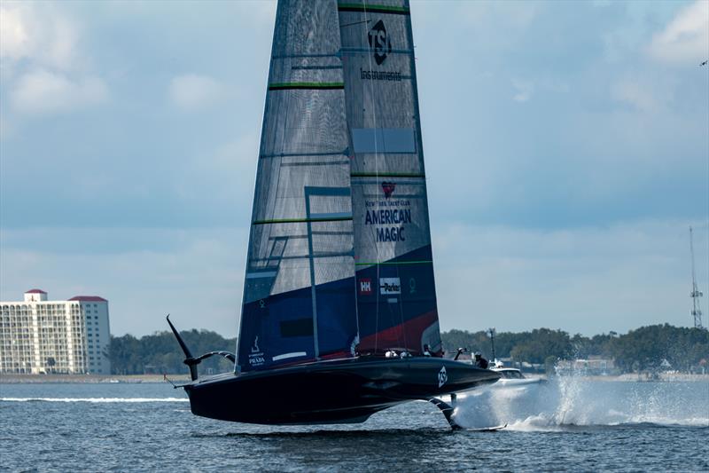 American Magic - Patriot -  AC75 - January 30, 2023 - Pensacola photo copyright Paul Todd/America's Cup taken at New York Yacht Club and featuring the AC75 class