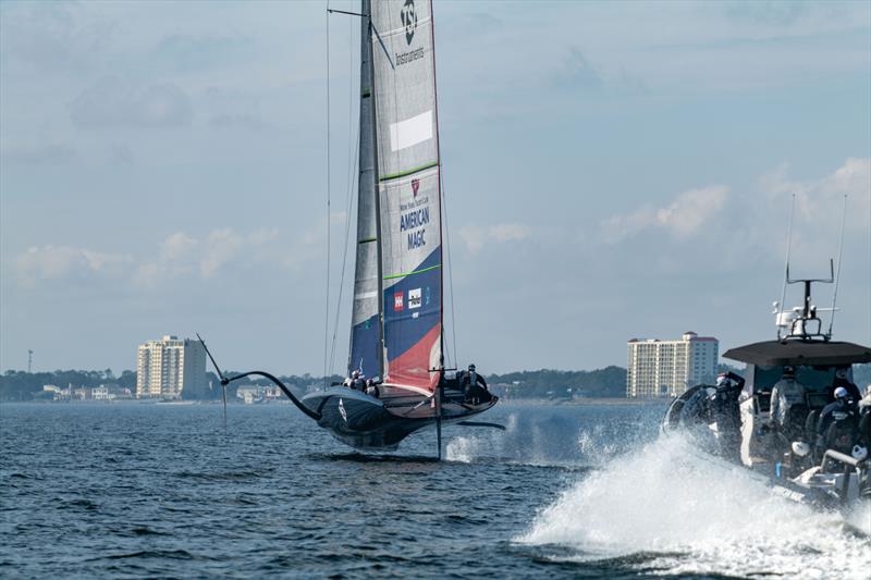 American Magic - Patriot -  AC75 - January 30, 2023 - Pensacola photo copyright Paul Todd/America's Cup taken at New York Yacht Club and featuring the AC75 class